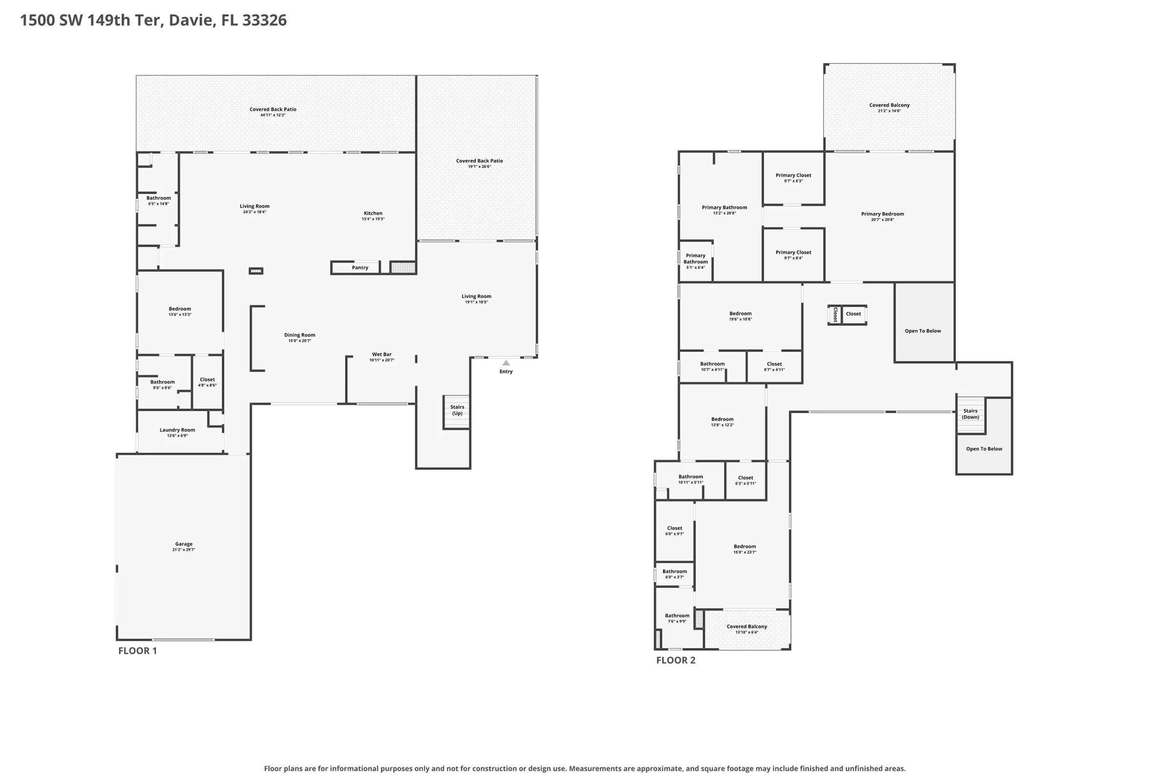 Zillow floor plan, both floors